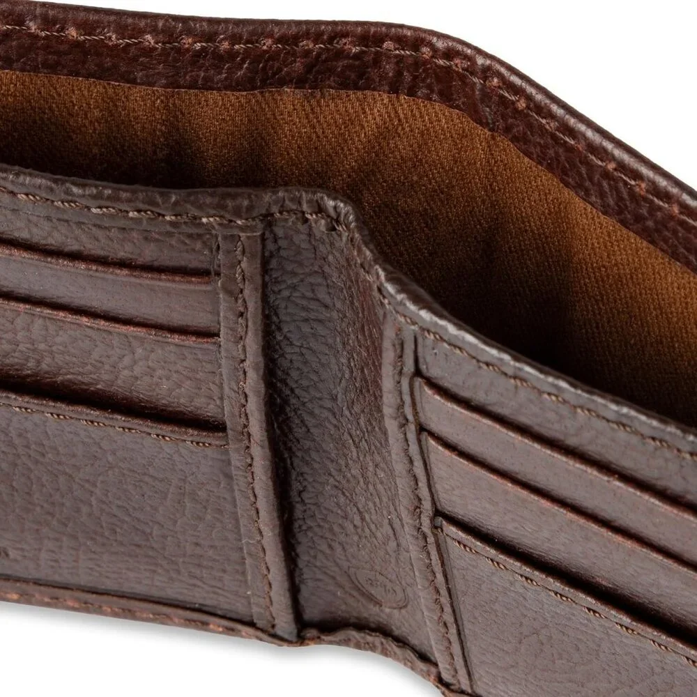 Men's Classic Pu Leather Imported Wallet Brown Cord Style Card Fashion Designed
